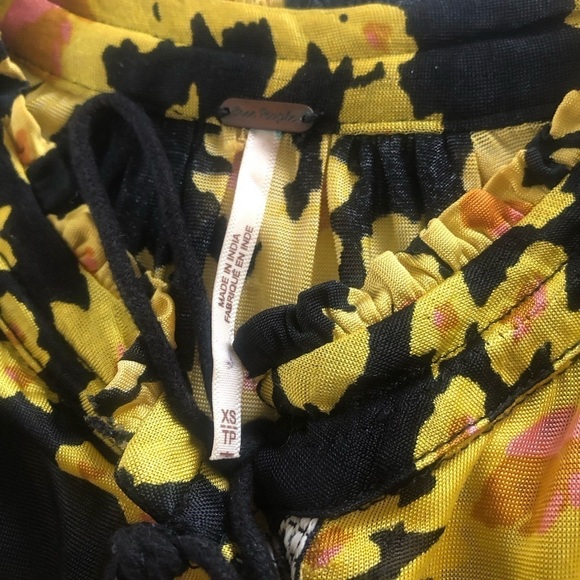 Free People Women's Love Letter Floral Print Tunic Black Size XS - Picture 9 of 17